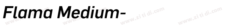 Flama Medium字体转换